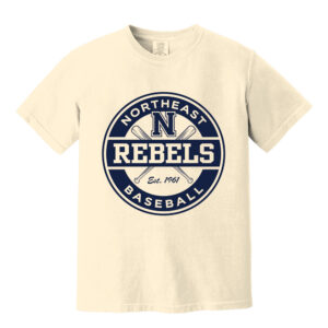Rebels Baseball Comfort Colors Heavyweight Ring Spun Tee Unisex-Ivory