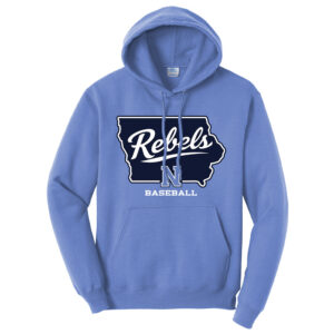 Rebels Baseball Unisex Fleece Hooded Sweatshirt-Carolina