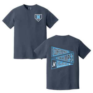 Rebels Baseball Comfort Colors Pigment Dyed Short Sleeve Shirt Unisex-Navy