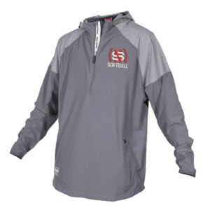 NS Softball Rawlings Colorsync Long Sleeve 1/2 zip hooded  BP Jacket-Blue Grey