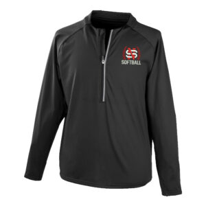 NS Softball Rawlings COLORSYNC Half-Zip Fleece pullover jacket-Black (S, L, XL)