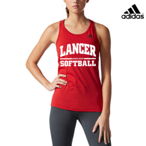 NS Softball Adidas Women’s Performer Baseline Tank-Power Red (L, XL, 2x)