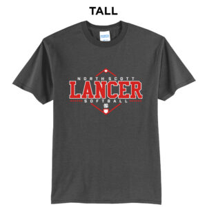 NS Softball Tall Short Sleeve Tee-Charcoal