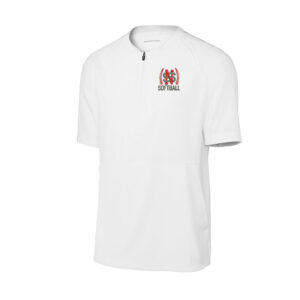 NS Softball Sport-Tek Repeat 1/2-Zip Short Sleeve Jacket Men-White