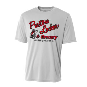 Preston Locker Grocery Adult Cooling Performance Tshirt-Silver