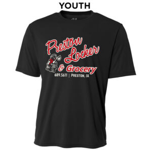 Preston Locker Grocery YOUTH Cooling Performance Tshirt-Black