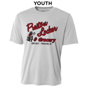 Preston Locker Grocery YOUTH Cooling Performance Tshirt-Silver