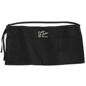 Preston Locker Grocery Port Authority Easy Care Reversible Waist Apron Black-Black