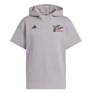 Preston Locker Grocery Adidas  Dugout NWV Short Sleeve Hoodie- Medium Grey Heather