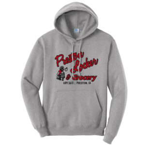 Preston Locker Grocery Unisex Fleece Hooded Sweatshirt-Athletic Heather