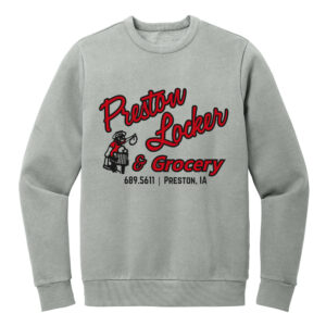 Preston Locker Grocery Rah Rah District Wash Fleece Crew-Gusty Grey