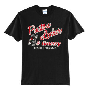 Preston Locker Grocery Unisex Short Sleeve Tee-Black