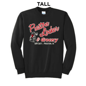 Preston Locker Grocery Tall Fleece Crewneck Sweatshirt-Black
