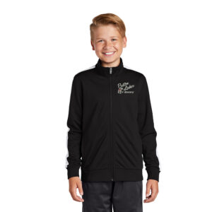 Preston Locker Grocery Sport-Tek  YOUTH Tricot Track Jacket-Black/White