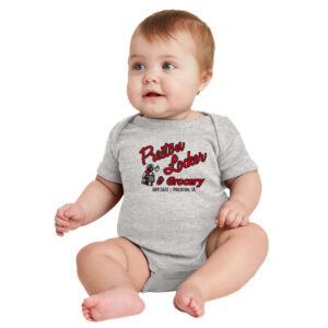 Preston Locker Grocery Rabbit Skins  Infant Baby Rib Bodysuit -Heather