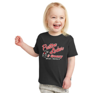 Preston Locker Grocery Rabbit Skins -Fine Jersey Toddler T-Shirt-Black