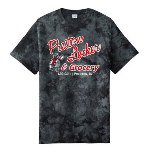 Preston Locker Grocery Unisex Crystal Tie-Dye Tee-Black