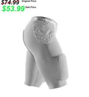 PV Football 17. McDavid HEX Integrated 5 Pad Girdle with Hard Shell Thigh Guards-Grey