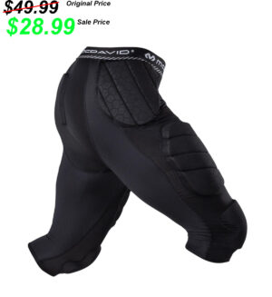 PV Football 19. McDavid Rival 3/4 Length 7-pad Girdle-Black