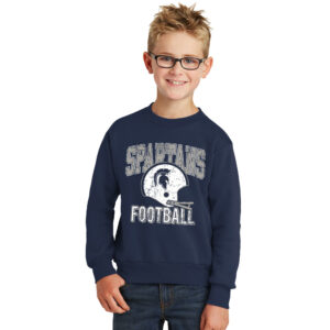 PV Football 28. YOUTH Core Fleece Crewneck Sweatshirt – Navy