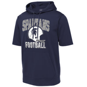 PV Football 35. Sport-Wick Fleece Short Sleeve Hooded Pullover – Navy