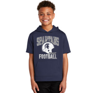 PV Football 36. Sport-Wick Fleece Short Sleeve Hooded Pullover – Navy