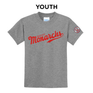 QC Monarchs Youth Short Sleeve Tee-Athletic Heather