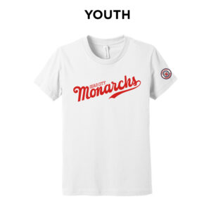 QC Monarchs Youth Premium Short Sleeve Tee-White
