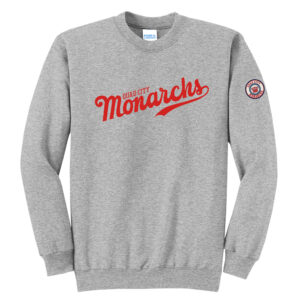 QC Monarchs Unisex Fleece Crewneck Sweatshirt-Athletic Heather