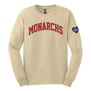 QC Monarchs Unisex Cotton Long Sleeve Tee-Sand