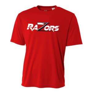 Razors Football Adult Cooling Performance Tshirt-Scarlet