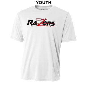Razors Football YOUTH Cooling Performance Tshirt-White