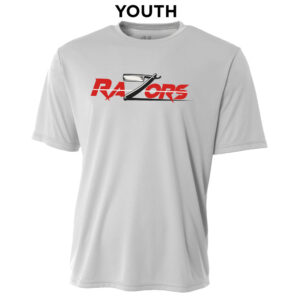 Razors Football YOUTH Cooling Performance Tshirt-Silver