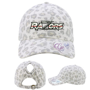 Razors Football Infinity Her Women’s Garment-Washed Fashion Print Cap -Snow Leopard