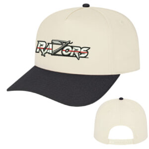 Razors Football Cap America Hometown 5 Panel Cap-Cream Black