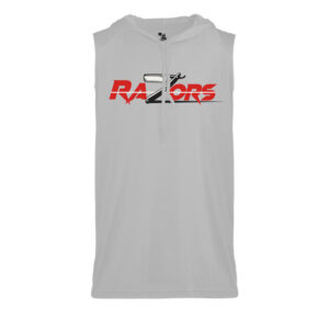 Razors Football Badger B-Core Sleeveless Hood Tee Men-Silver (S, M, XL, 2x)