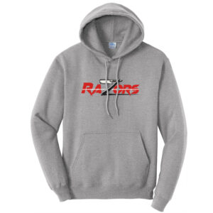 Razors Football Unisex Fleece Hooded Sweatshirt-Athletic Heather
