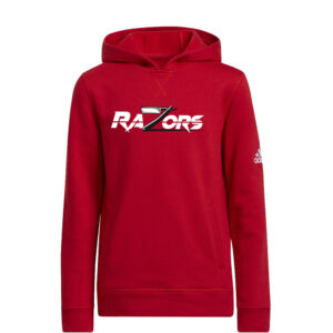 Razors Football Adidas Youth Fleece Hooded Sweatshirt- Power Red (YS)