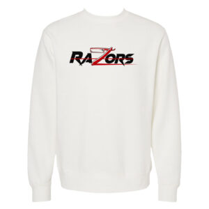 Razors Football Independent Trading Midweight-Pigment Dyed crewneck sweatshirt Unisex-White