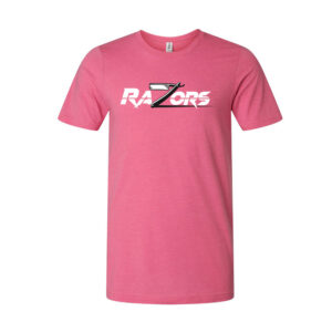 Razors Football Unisex Premium Short Sleeve Tee-Heather Charity Pink