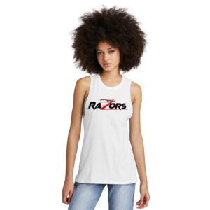 Razors Football District Women’s Perfect Tri Muscle Tank-White