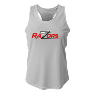 Razors Football Women’s Performance Athletic Racerback tank-Silver