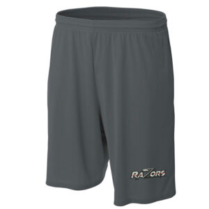Razors Football A4 9 Cooling performance shorts with side pockets-Graphite