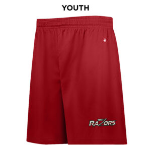 Razors Football Badger B-Core YOUTH 6 Inch Short-Red