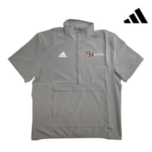 SH Baseball Adidas Coach Short Sleeve 1/2 zip woven pullver – Grey Four (S, M, L only)