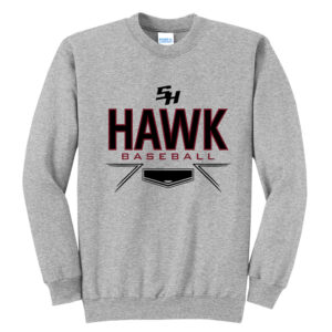 SH Baseball Unisex Basic Crew Sweatshirt-Athletic heather