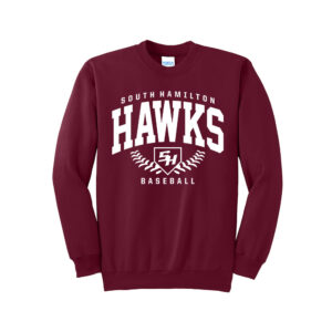 SH Baseball Unisex Fleece Crewneck Sweatshirt-Cardinal