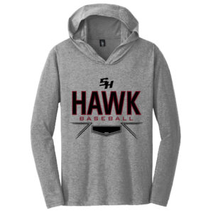 SH Baseball District Made Mens Perfect Tri Long Sleeve Hoodie-Grey Frost