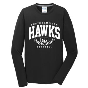 SH Baseball Men Long Sleeve Essential Blended Performance Tee-Black