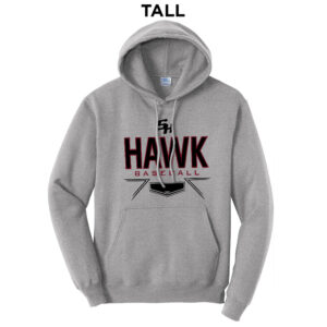 SH Baseball Tall Fleece Hooded Sweatshirt-Athletic Heather